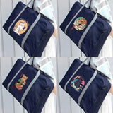 Cat Printed Travel Tote Duffle Bag Organizer Men Women Handbags