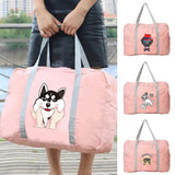 Dog Series Print Travel Bag Zipper Toiletries Organizer