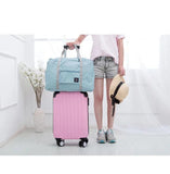 Flamingo Print Foldable Carry-on Luggage Travel Bag Large Tote Garment Organizer