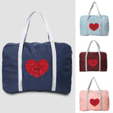 Love Print Tote Bag Camping Organizer