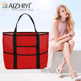 Large Capacity Beach Bag with 8 Pockets - Women's Travel Tote