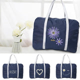Daisy Print Travel Tote Bag Clothes Organizer Foldable Duffle Bag