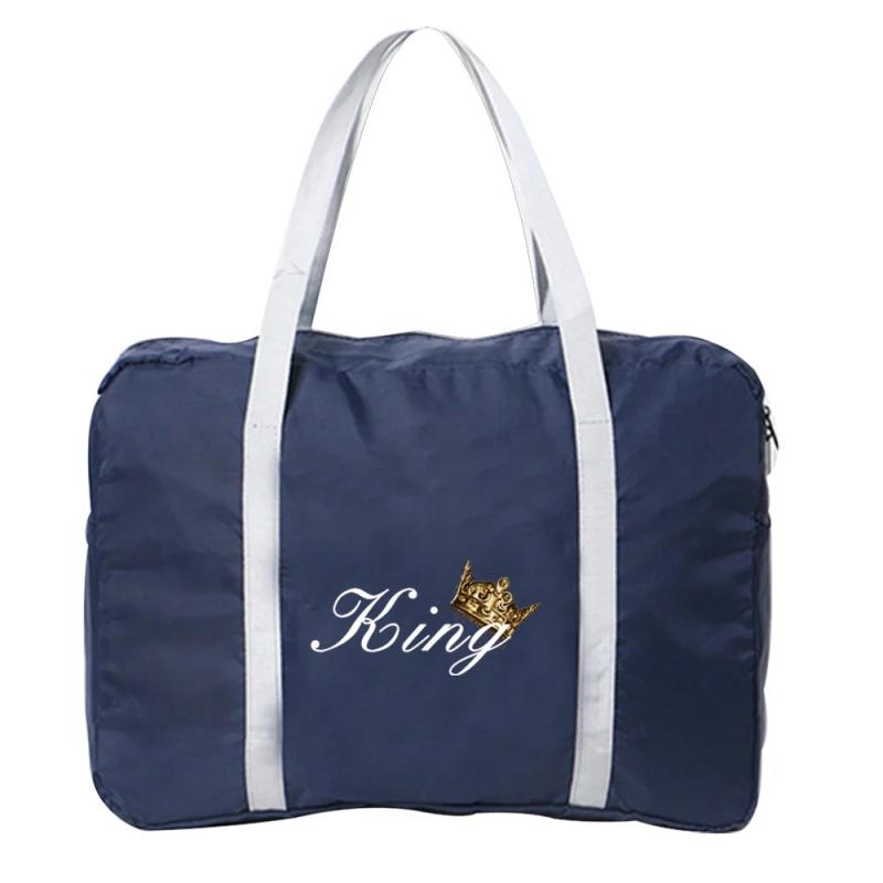 Queen Print Tote Handbag Travel Duffle Bags Large Capacity Foldable Travel Bags