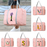 Flower Print Travel Bag Organizer Camping Handbag Toiletries Storage