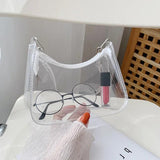 Solid Clear Jelly Shoulder Bag Vintage Ladies Transparent Solid Shopper