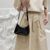Solid Clear Jelly Shoulder Bag Vintage Ladies Transparent Solid Shopper