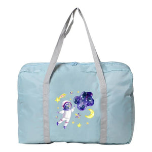 Nylon Foldable Travel Bag Waterproof Astronaut Print Handbag