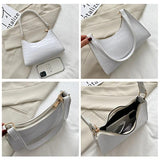 Vintage PU Leather Women's Small Shoulder Bag Tote Handbag