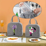 Flower Print Insulated Lunch Box Cooler Bag for Women Picnic Organizer