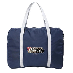 Travel Bag Portable Lightweight Leopard Print Fabric Tote Handbag