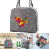 Butterfly Print Insulated Thermal Lunch Bag Handbag