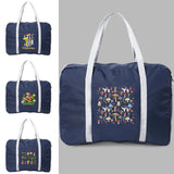 Foldable Travel Bag Luggage Tote Mushroom Print Weekender Gym Handbags