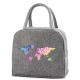 Insulated Lunch Bag Food Cooler Bags for Women - Travel Print Handbag