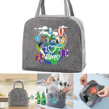 Insulated Lunch Bag Food Cooler Bags for Women - Travel Print Handbag