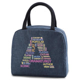 Canvas Insulated Lunch Bag, Zipper Storage Handbag