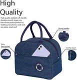 Canvas Insulated Lunch Bag, Zipper Storage Handbag
