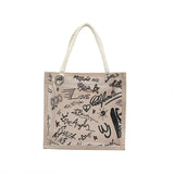 Clear Graffiti Handbag PVC Transparent Bags Women Shoulder Travel Beach Storage
