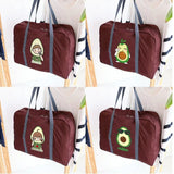 Avocado Print Foldable Duffle Bag Large Capacity