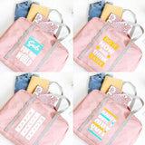 Phrase Pattern Foldable Travel Bag Handbag Women Storage Toiletries Organizer