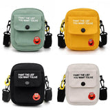 Mini Canvas Handbag Crossbody Bag Cell Phone Bag Casual Flap Shoulder Bag