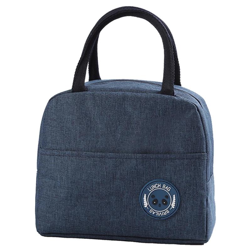 Canvas Picnic Thermal Lunch Bag with Wreath Print