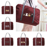 Cartoon Pattern Nylon Travel Bag Large Capacity Foldable Luggage Bag