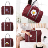 Daisy Pattern Travel Bag Large Capacity Luggage Waterproof Handbag