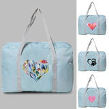 Large Capacity Travel Bag Folding Nylon Women's Hand Luggage Tote Love Series