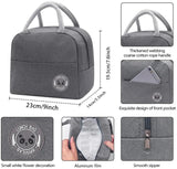 Kids Insulated Lunch Bag 26 Letters Tote Cooler Thermal Bento Food Organizer