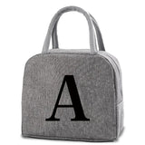 Kids Insulated Lunch Bag 26 Letters Tote Cooler Thermal Bento Food Organizer