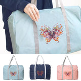 Butterfly Print Travel Carry on Bag Organizer Folding Zipper Luggage