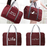 Large Capacity Foldable Food Series Printed Travel Bag Clothes Organizers Bag