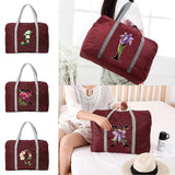 Flower Series Print Travel Bag Unisex Foldable Handbags Organizers