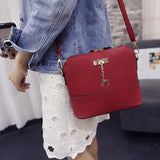Mini Shell Shape Messenger Bag with Deer Toy