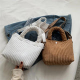 Corduroy Shoulder Tote Bag for Women, Soft Handbag Totes, Casual Crossbody Bag