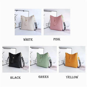 Crocodile Crossbody Shoulder Bag Female High Ladies Handbags Bucket Bag