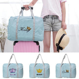 Large Capacity Folding Travel Bag Nylon Weekend Organizer Clothes Storage