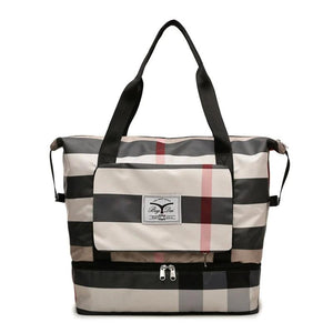 Large Capacity Shoulder Duffel Bag with Shoes Compartment