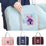 Unisex Bear Print Series Zipper Luggage Bag Organizer