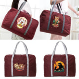 Japan Cat Series Print Travel Bag Large Capacity Foldable Clothes Organizers Bag