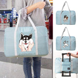 Large Capacity Lady Travel Bag Weekend Organizer Folding Nylon Handbag