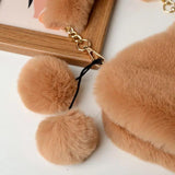 2021 Plush Heart-Shaped Bag Love Bag Heart Shaped Plush Hair Band