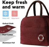 Canvas Picnic Box Handbag Insulated Lunch Bag