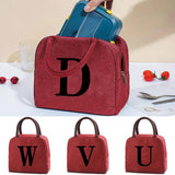 Canvas Picnic Box Handbag Insulated Lunch Bag