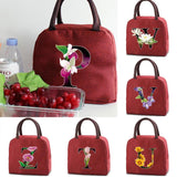 Flower Insulated Lunch Bag Thermal Dinner Box Cooler Handbag
