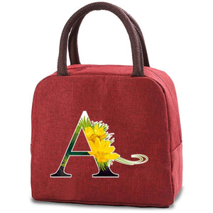 Flower Insulated Lunch Bag Thermal Dinner Box Cooler Handbag