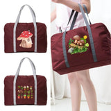 Nylon Foldable Travel Bags Large Capacity Waterproof Handbags Mushroom Pattern