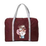 Large Capacity Foldable Travel Bag Unisex Luggage Storage - Mom Print Handbag