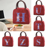 Canvas Insulated Lunch Bag Box Handbag for Kids School Picnic Camping Travel