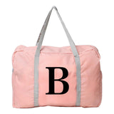 Letter Series Travel Bags Nylon Foldable Luggage Pack Women Handbag Men Tote